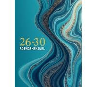 Agenda mensuel 2026-2030: Planificateur 5 ans de janvier à décembre avec espaces de notes et design clair