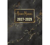 Agenda Mensuel 2027-2029 trois ans: Planificateur 36 Mois, Du 1 janvier 2027 jusqu'a le 31 Décember 2029, |Théme: Noir et Doré |