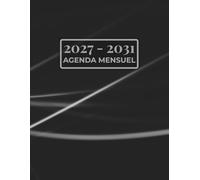 Agenda Mensuel 2027-2031 5 Ans: Calendrier 60 Mois, Du 1 janvier 2027 jusqu'a le 31 Décember 2031 avec Jours Fériés | Grand Format 21,59 x 27,94 cm