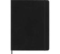 Moleskine 18 Monate Wochenkalender 2026/2027, XL, 1 Wo = 1 Seite, Rechts Linierte Seite, Weicher Einband, Schwarz