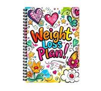 Agenda motivazionale per la perdita di peso, quaderno a spirale A5, 104 pagine, diario di monitoraggio fitness con guida all'autodisciplina, 52 moduli di gestione settimanali