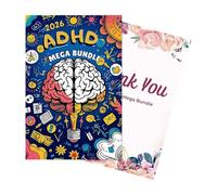 Agenda organizer, 68 x 14 cm, 300 fogli, design compatto e portatile, uso a lunga durata, tracker degli obiettivi per fitness, viaggi, scuola domestica, università, insegnanti e studenti