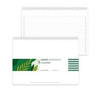 Agenda Parrucchieri, Saloni di Bellezza, Estetiste e Spa per APPUNTAMENTI - SPIRALATA ed ECOLOGICA - Certificata FSC® Mix Credit - A4-21x29,7 cm (6 COLONNE)