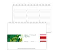 Agenda Parrucchieri, Saloni di Bellezza, Estetiste e Spa per APPUNTAMENTI - SPIRALATA ed ECOLOGICA - Certificata FSC® Mix Credit - A4-21x29,7 cm (3 COLONNE)