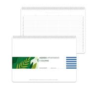 Agenda Parrucchieri, Saloni di Bellezza, Estetiste e Spa per APPUNTAMENTI - SPIRALATA ed ECOLOGICA - Certificata FSC® Mix Credit - A4-21x29,7 cm (5 COLONNE)