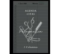 Agenda Peluquería 2025: Libro de Citas para Peluqueria con Fecha y por Horas, Dia por Pagina 3 Empleados | Intervalo de 30 Minutos de 7:00 a 22:30 (3 Columnas) y Calendario de Mes Corriente A4