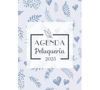 Agenda Peluquería 2025: Libro de Citas para Peluqueria con Fecha y por Horas, Dia por Pagina 4 Empleados | Intervalo de 30 Minutos de 8:00 a 21:30 (4 Columnas) y Calendario de Mes Corriente A4