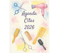 Agenda Peluquería 2026 : Libro de Citas para Peluqueria con Fecha y por Horas, Dia por Pagina 4 EMPLEADOS | Intervalo de 30 Minutos de 7:00 a 22:30 (4 Columnas) y Calendario de Mes Corriente A4