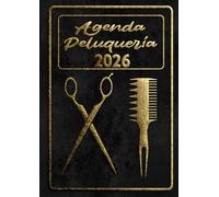 Agenda peluqueria 2026: Planificador diario 1 página por día para peluqueros, barberías y esteticistas. Horario de 8:00 a 21:00, con intervalos de 15, 30 y 45 minutos. 1 empleado. Formato A4.