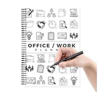 Agenda per lavoro, taccuino di lavoro, organizer per pianificazione, scrittura liscia, giornaliera, mensile, settimanale, per la pianificazione dei pasti, riunioni di budget