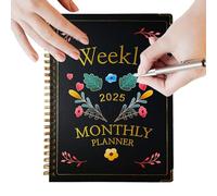 Agenda per pianificare il , 21,5 x 15,7 cm, agenda giornaliera 2025, gestione del , agenda accademica, quaderno a per studenti