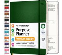 Agenda per scopi B5, non datata, mensile, settimanale, giornaliera, per la produttività, 2024, per la vita e la salute, strumento aziendale, strumento aziendale per professionisti, mamme, studenti