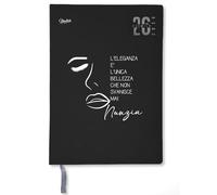 "Agenda Personalizzata A5 con Nome - Tema Bellezza | Diario Elegante per Estetiste, Makeup Artist & Beauty Lovers" (NERO)