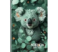 AGENDA: Planificateur scolaire 2024-2025, couverture koala , deux jours par page, Etudiant, Collège et Lycée