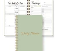 Agenda Planner Giornaliero e Settimanale 7 Giorni, Planner di Lavoro Senza Data, Libro degli Appuntamenti per la Produttività Personale, Taccuino a Spirale con Lista delle Cose da Fare, Programma Orar