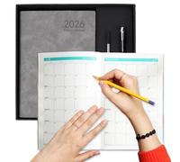 Agenda Professionale | Agenda Giornaliera 2026 per Attività | A5 Copertina Rigida 12 Mesi per Adulti e Studenti