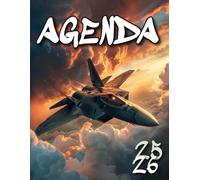 Agenda Scolaire 2025 2026 Avion: Couverture Souple Avion de Chasse, Organiseur Scolaire 11 Mois de (Septembre 2025/Juillet 2026) pour Étudiants ... - Planificateur Journalier 1 Jour Par Page