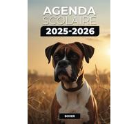 Agenda Scolaire 2025/2026 - Boxer: Septembre 2025 - Juillet 2026 | Format A5 | 2 Jours par Page | Parfait pour Organiser Votre Année Scolaire