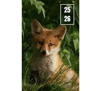 Agenda scolaire 2025 - 2026 : cahier de texte et de devoirs pour étudiants, élèves de primaire, collège et lycée - Couverture renardeau mignon