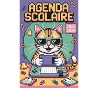Agenda Scolaire 2025 2026 Chat: A5 Planificateur scolaire, 2 jours par page, pour tous niveaux Garcon et Fille
