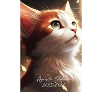 AGENDA SCOLAIRE 2025-2026 CHAT: Pour les amoureux des animaux, chatons | 219 pages : 2 jours par page avec citations motivantes