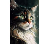 AGENDA SCOLAIRE 2025-2026 CHAT: Pour les amoureux des animaux, chatons | 219 pages : 2 jours par page avec citations motivantes
