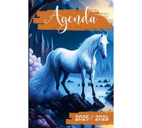 Agenda Scolaire 2025 2026 Cheval: 1 Jour par Page, Carnet Organisateur Journalier Étudiant Primaire Collège Lycée - Garçon et Fille