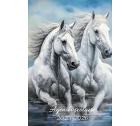 AGENDA SCOLAIRE 2025-2026 CHEVAL BLANC: Pour les passionnés de chevaux - Planificateur Journalier de aout à juillet | Collège, Lycée pour Fille et Garçon | Format a5