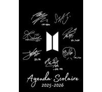 Agenda Scolaire 2025 2026: De Septembre à Août - Monte sur la Scène des Réussites - Organisateur Scolaire pour Garçons et Filles - Primaire, Collège, Lycée - Thème Kpop