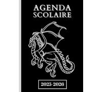 Agenda Scolaire 2025 2026 Dragon: Garçon Fille Collège Lycée Étudiant Primaire A5 Journalier en Français