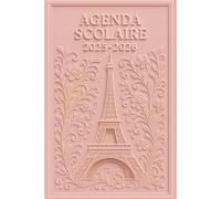 Agenda Scolaire 2025/2026 - Élégance Parisienne au Cœur des Fleurs, Douceur Féminine et Organisation Raffinée
