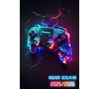 Agenda Scolaire 2025/2026 Gamer Console: Planificateur Bi-journalier deux jours par page | Organisateur de Sept 2025 à Juil 2026 | Pour Garçons de ... | Thème Gaming & geek Manette de Jeux Néon