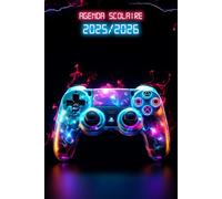 Agenda Scolaire 2025/2026 Gamer Manette de jeux: Planificateur Bi-journalier deux jours par page | Organisateur de Sept 2025 à Juil 2026 | Pour ... Collège, et Lycée | Thème Gaming & geek Néon