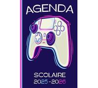 Agenda Scolaire 2025 2026 Gamer: Planificateur journalier garçon fille collège primaire | 2 Jours par page | De Septembre 2025 à Août 2026 | ... Format Pratique 13.97 x 21.59 cm | 215 Pages
