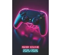 Agenda Scolaire 2025/2026 Gaming Console: Planificateur Bi-journalier deux jours par page | Organisateur de Sept 2025 à Juil 2026 | Pour Garçons de ... | Thème Gamer & geek Manette de Jeux Néon