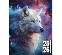 Agenda Scolaire 2025 2026 Loup Blanc: Couverture Souple Loup dans L'espace, Organiseur Scolaire 11 Mois de (Septembre 2025/Juillet 2026) pour ... - Planificateur Journalier 1 Jour Par Page