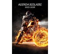AGENDA SCOLAIRE 2025 -2026 MOTO: Planificateur journalier pour filles et garçons | 2 jours par page avec citations motivantes | format a5