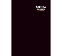Agenda Scolaire 2025 2026 : Organisateur journalier, 2 jours par page - simple, esthétique, pratique et abordable pour étudiants collège et lycée | Format A5.