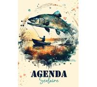 AGENDA SCOLAIRE 2025 2026 Pêche: Organisateur scolaire (Septembre 2025 / Juillet 2026) - Planificateur Journalier 2 Jours Par Page