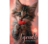 Agenda scolaire 2025-2026: Planificateur Journalier de Septembre à Juillet | 1 jour par Page | Format A5 Pratique | Couverture Chat pour Filles | Élèves du Primaire, Collège et Lycée.