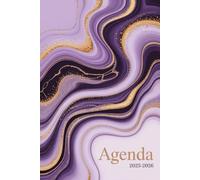 Agenda scolaire 2025 2026: Planificateur Journalier pour organiser l'année scolaire, 1 Jour 1 Page, pour Étudiant Collège, Lycée | Couverture Marbre Roses Violettes | Format A5
