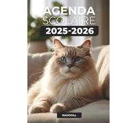Agenda Scolaire 2025-2026 Ragdoll: Chat | Format A5 | 2 Jours par Page | Parfait pour Organiser Votre Année Scolaire