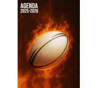 Agenda Scolaire 2025 2026: Rugby | Bi-journalier (deux jours par page) | 12x17 cm | Format A5 | Sept 2025 - juil 2026 | Léger & pas cher | Sport | Primaire, collège et lycée | Ado garçon