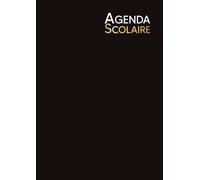 Agenda Scolaire 2025 2026 Semainier: Grand Format A4, 1 semaine sur 2 pages, couverture Noire pour garçons et filles, Collège Lycée et étudiants