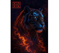 Agenda Scolaire 2025-2026: Tigre dans les Etoiles | Journalier (une page par jour) | 12x17 cm | Format A5 | Sept 2025 - juil 2026 | Primaire, collège & lycée | Garçon & fille | Animal & animaux