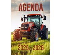 Agenda Scolaire 2025-2026: Tracteur | Journalier (un jour une page) | 12x17 cm | Format standard | 300 pages | Sept 2025 - juil 2026 | Français | ... | Garçon | CP, CE1, CE2, CM1, CM2, 6ème