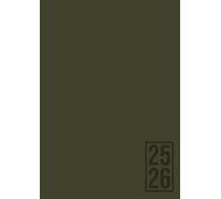 Agenda Scolaire 2025-2026: Vert Kaki | Journalier (une page par jour) | 12x17 cm | 300 pages | Sept 2025 - juil 2026 | Etudiant | Collège et Lycée | Léger & pas cher | Fille & garçon