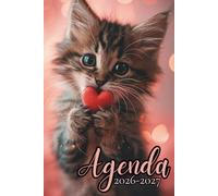 Agenda Scolaire 2026/2027: Journalier - Format A5 pratique- 1 Page par Jour - Planner Enfant pour École Primaire et Collège - Couverture chat.