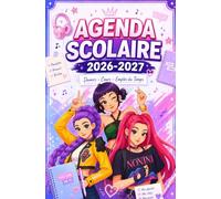 Agenda Scolaire 2026-2027 pour garçon, fille, collège, lycée, étudiant. 1 page par jour. Couverture k pop