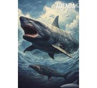 Agenda scolaire 2026 2027 Requin: Planificateur Journalier avec Heure - 1 Jour Par Page | Étudiants - Collège - Lycée - Primaire | Français